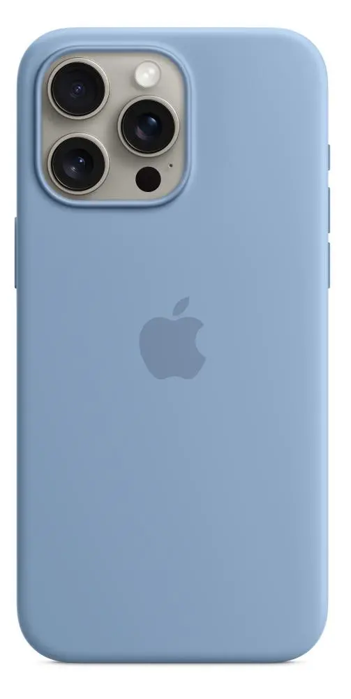 Etui Apple silikonowe z MagSafe do iPhone 15 Pro Max Zimowy błękit