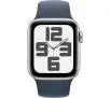 Apple Watch SE 2gen GPS  koperta 40mm z aluminium  Srebrnym pasek sportowy Sztormy błękit  S/M