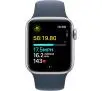 Apple Watch SE 2gen GPS  koperta 40mm z aluminium  Srebrnym pasek sportowy Sztormy błękit  S/M