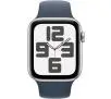 Apple Watch SE 2gen GPS  koperta 44mm z aluminium  Srebrny pasek sportowa Zimowy błękit S/M