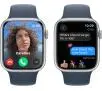 Apple Watch Series 9 GPS koperta 45mm z aluminium Srebrnym pasek sportowy Zimowego błękitu S/M