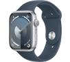 Smartwatch Apple Watch Series 9 GPS koperta 45mm z aluminium Srebrnym pasek sportowy Zimowego błękitu S/M