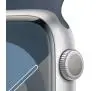 Apple Watch Series 9 GPS koperta 45mm z aluminium Srebrnym pasek sportowy Zimowego błękitu S/M