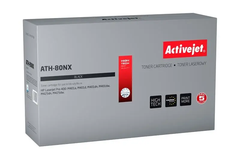 Toner ActiveJet ATH-80NX (zamiennik CF280X nr 80X) Czarny