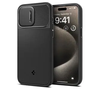 Etui Spigen Optik Armor MagFit do iPhone 15 Pro Max Czarny