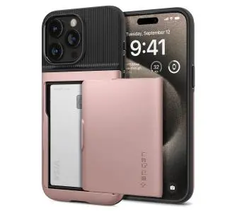 Etui Spigen Slim Armor CS do iPhone 15 Pro Różowe złoto