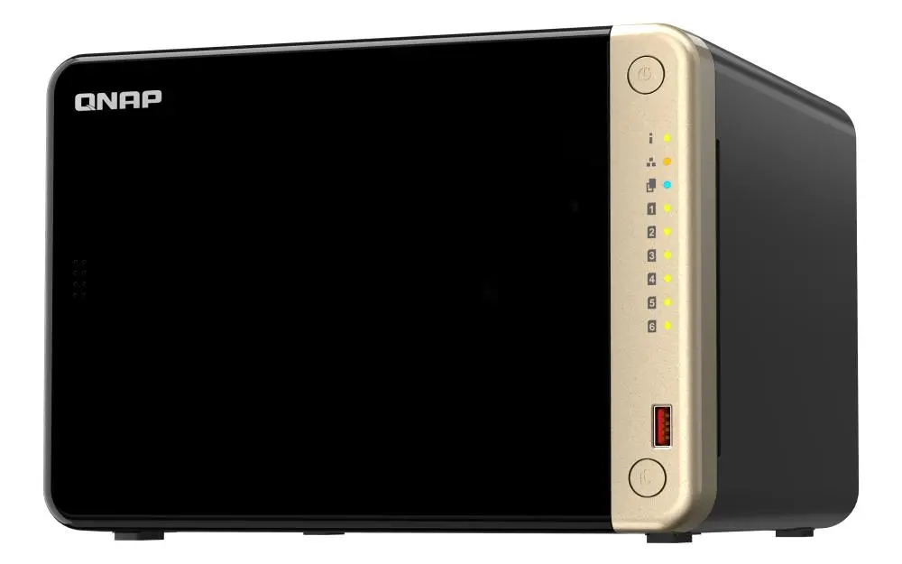 Serwer QNAP TS-664-8G Czarno-złoty