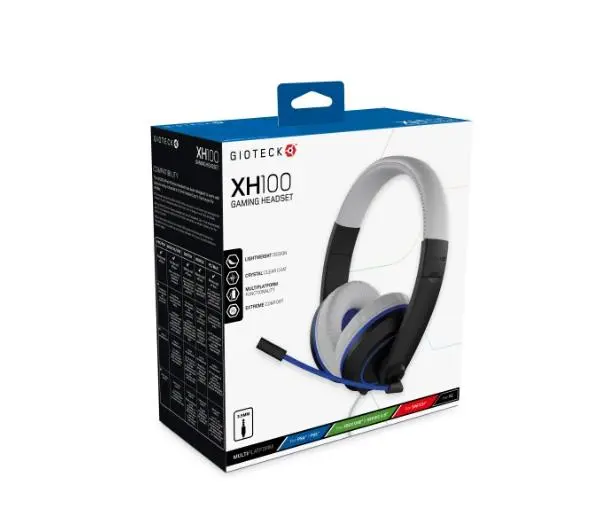 Gioteck XH-100S Nauszne Czarno-biały