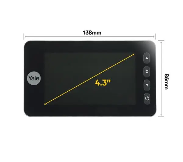 Yale DDV 5800 4,3" 0,3Mpix Nagrywanie Dzwonek Czarno-srebrny - Kup na Raty - RRSO 0%