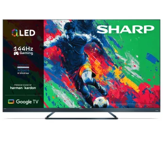 Telewizor Sharp 65FQ8EG 65" QLED 4K 144Hz Google TV Funkcje AI Dolby Vision Dolby Atmos DTS:X HDMI 2.1 DVB-T2