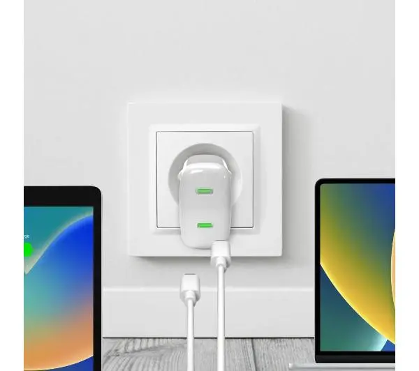 Puro MiniPro GaN 2x USB-C 35W PD Biały