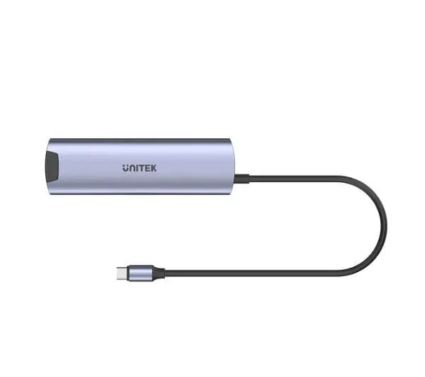 Unitek H1112F USB-C PD100W RJ-45 5 Gbps Szary