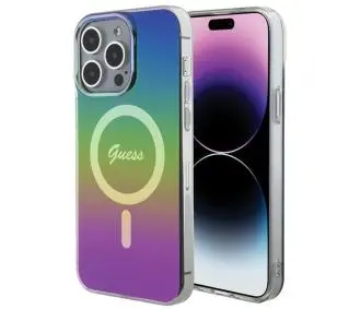 Guess IML Iridescent MagSafe GUHMP15LHITSK do iPhone 15 Pro Różowy