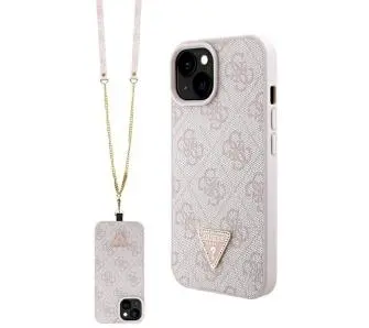 Etui Guess Crossbody 4G Metal Logo GUHCP15SP4TDSCPP do iPhone 15 Różowy