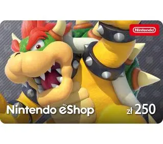 Doładowanie Nintendo eShop 250zł [bon agencyjny] Obecnie dostępne tylko w sklepach stacjonarnych RTV EURO AGDDostęp po opłaceniu zakupu