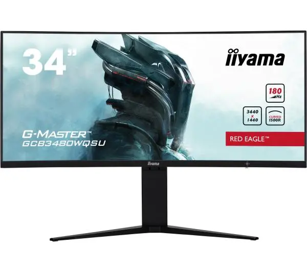 Monitor iiyama G-Master  Red Eagle GCB3480WQSU-B1  34" UWQHD VA 180Hz (100Hz HDMI) 0,4ms Zakrzywiony Gamingowy