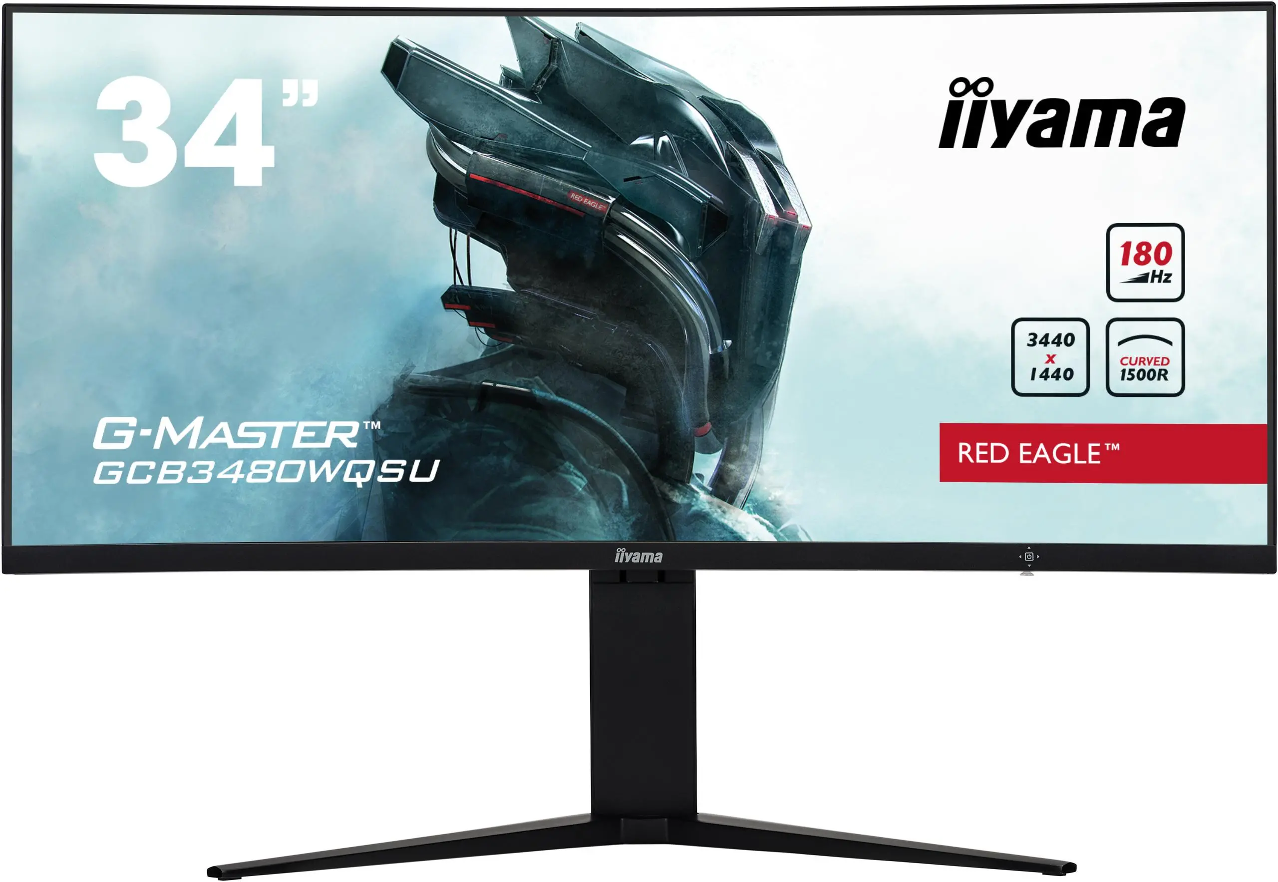 Monitor iiyama G-Master Red Eagle GCB3480WQSU-B1 34" UWQHD VA 180Hz (100Hz HDMI) 0,4ms Zakrzywiony Gamingowy