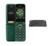 Telefon Nokia 2660 Flip 4G 2,8" 0.3Mpix Zielony  + stacja ładująca