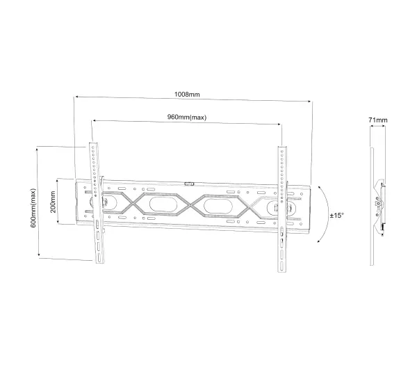 Reinston EU035X od 55" do 100" Max 100kg Uchylny w pionie - Kup na Raty - RRSO 0%