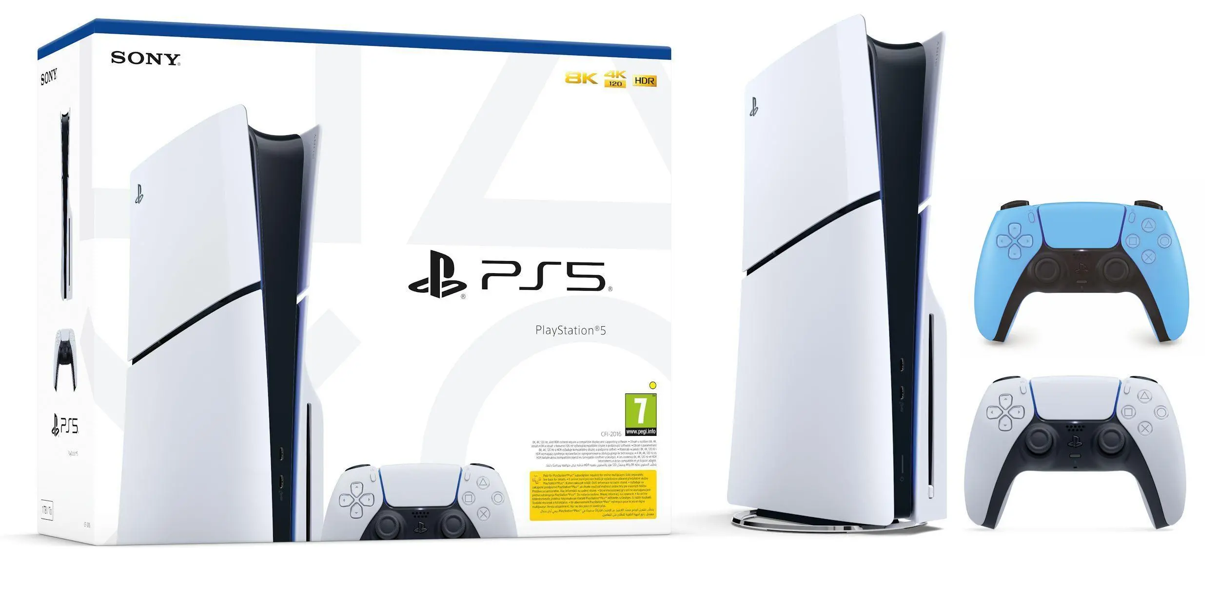 Konsola Sony PlayStation 5 Slim D Chassis (PS5) 1TB z napędem + Dodatkowy Pad Niebieski