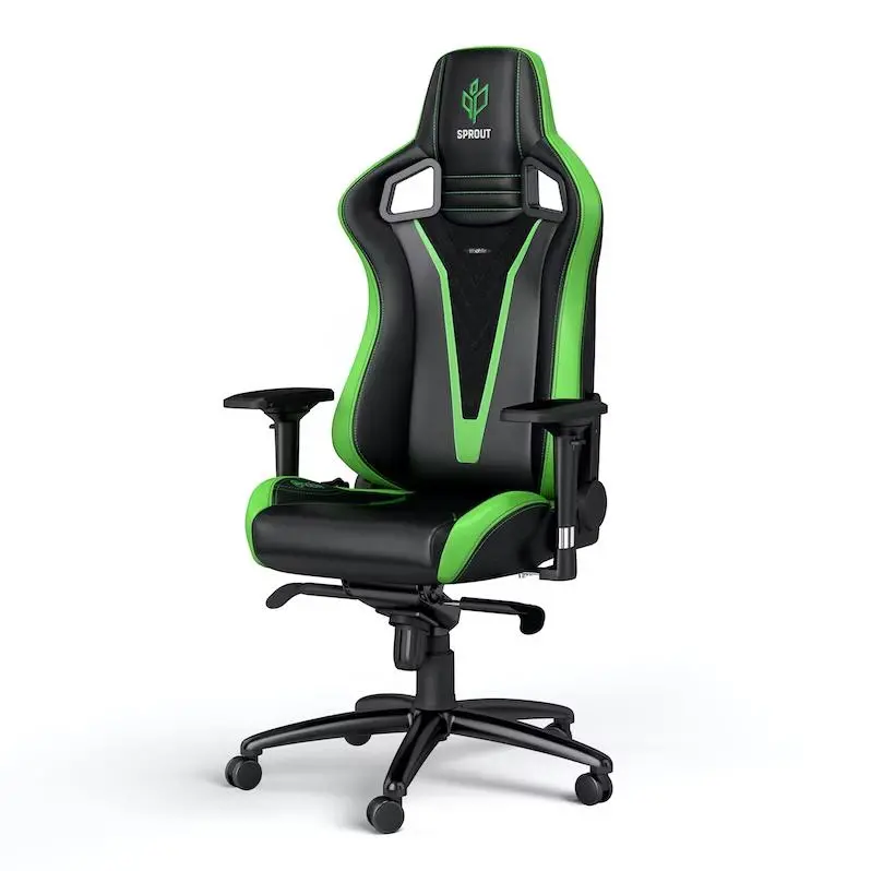 Fotel Noblechairs EPIC Sprout Edition Gamingowy do 120kg Skóra ECO Czarno-zielony