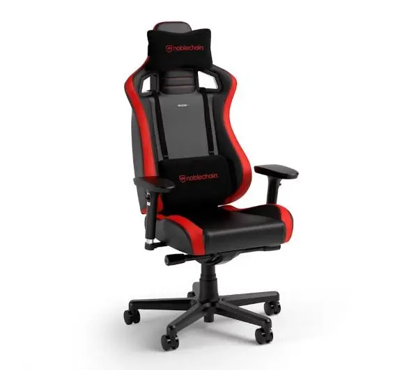 Noblechairs EPIC COMPACT Black Carbon Red Gamingowy do 120kg Skóra ECO Czarno-czerwony - Kup na Raty - RRSO 0%
