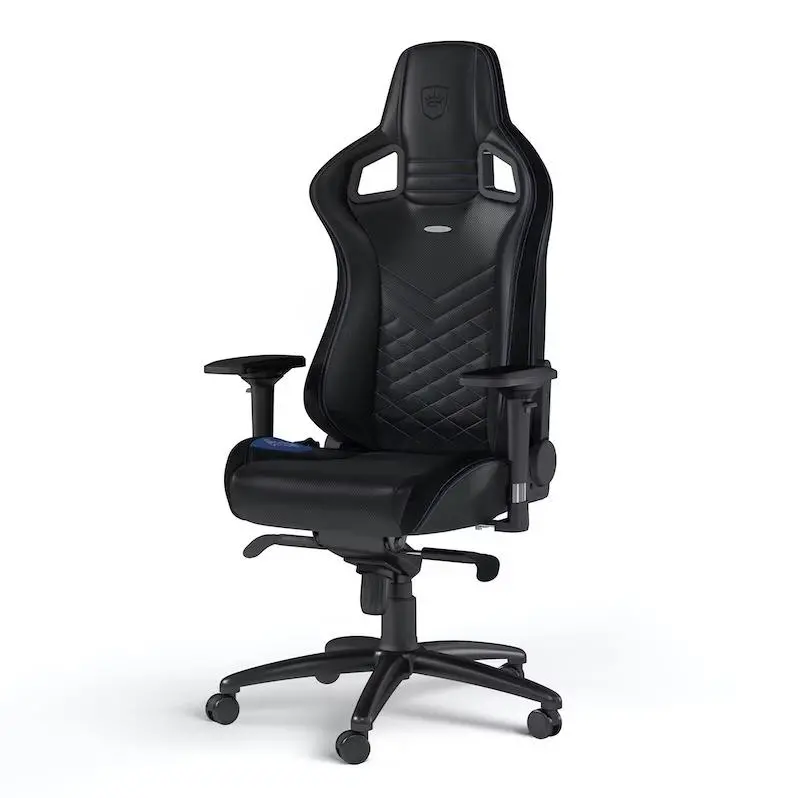 Fotel Noblechairs EPIC Black Blue Gamingowy do 120kg Skóra ECO Czarno-niebieski
