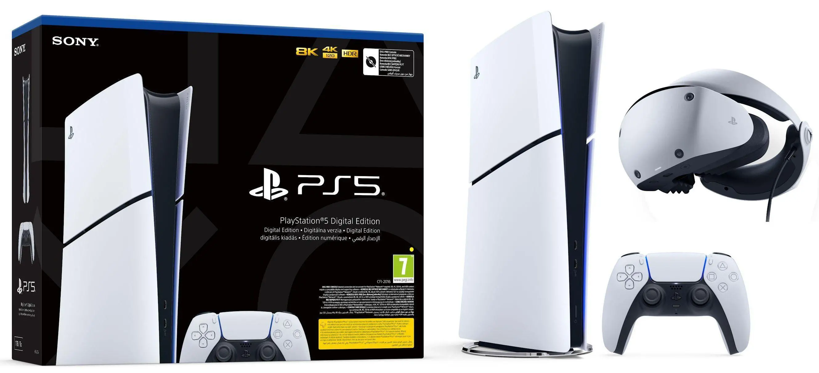 Konsola Sony PlayStation 5 Digital Slim D Chassis (PS5) 1TB + Okulary PlayStation VR2