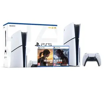 Konsola Sony PlayStation 5 Slim D Chassis (PS5) 1TB z napędem + The Last of Us Part I + The Last of Us Part II Remastered