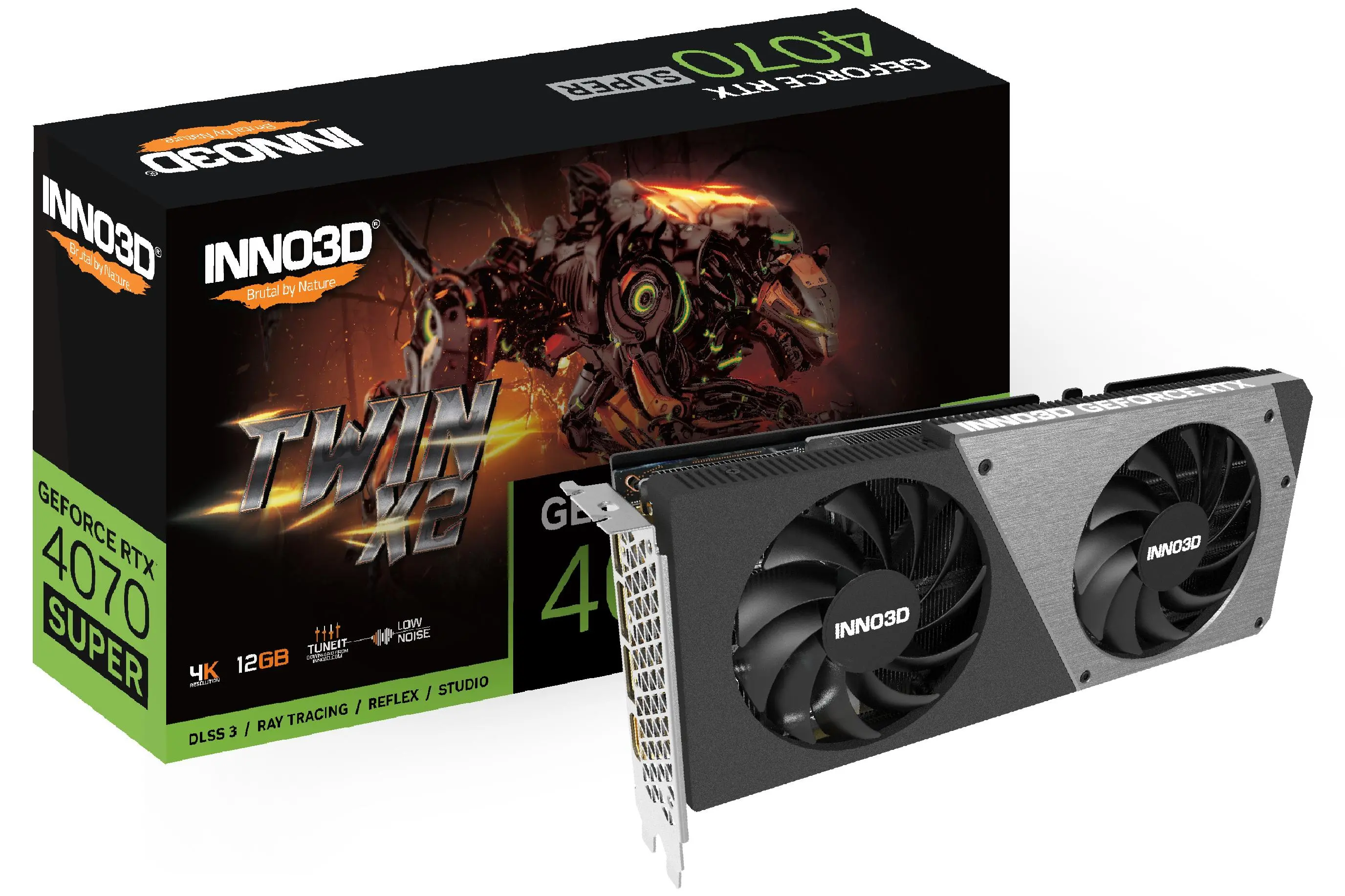 Karta graficzna Inno3D GeForce RTX 4070 Super Twin X2 12GB GDDR6X 192bit DLSS 3
