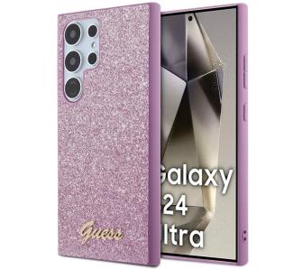 Etui Guess Glitter Script GUHCS24LHGGSHU do Samsung Galaxy S24 Ultra (fioletowy)
