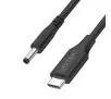 Kabel zasilający Unitek C14118BK do Lenovo 65W USB-C - DC 4,0 mm 1,8m Czarny