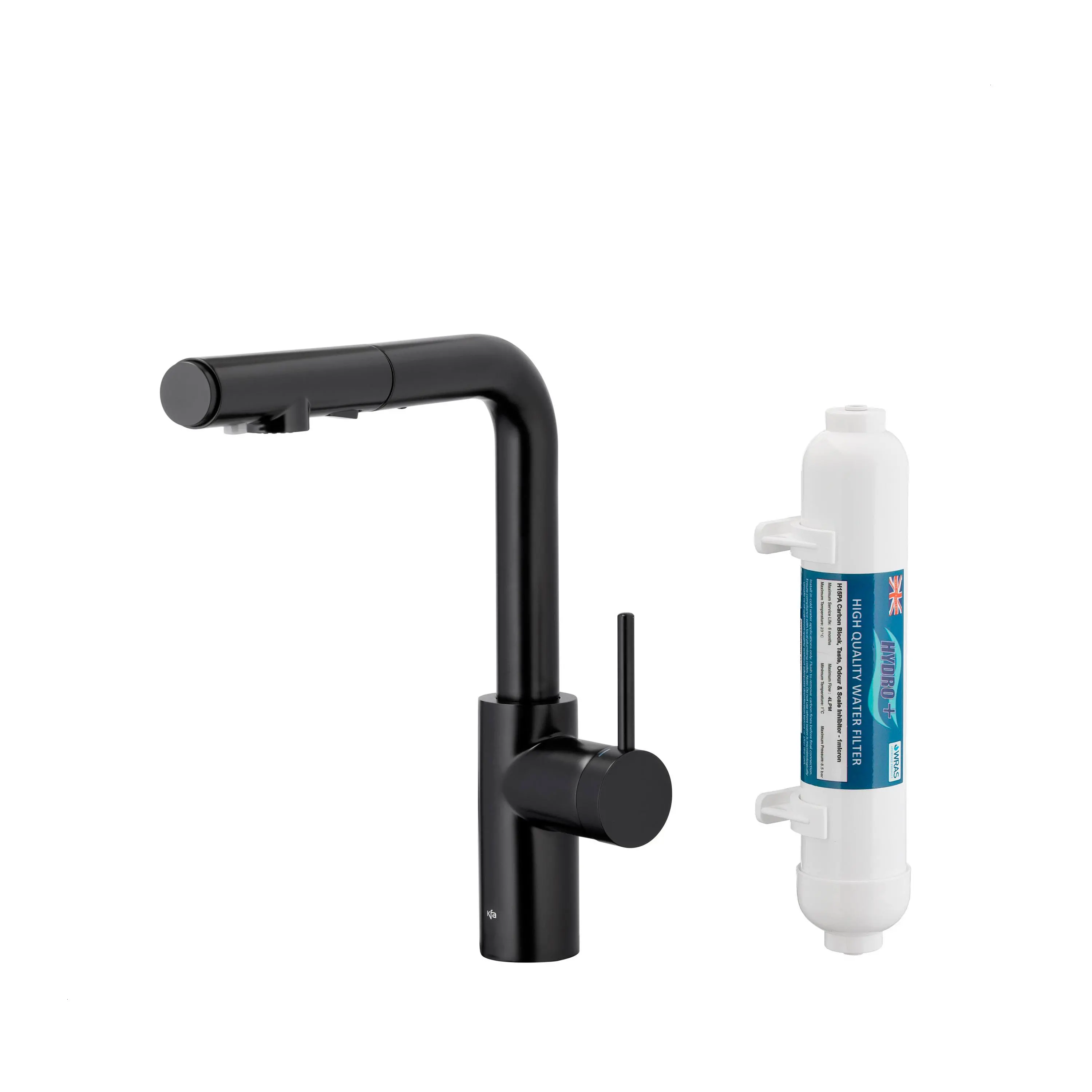 Bateria KFA Armatura Arura Duero Pure Basic Pull-Out 6623-112-81 Czarny Stal szlachetna