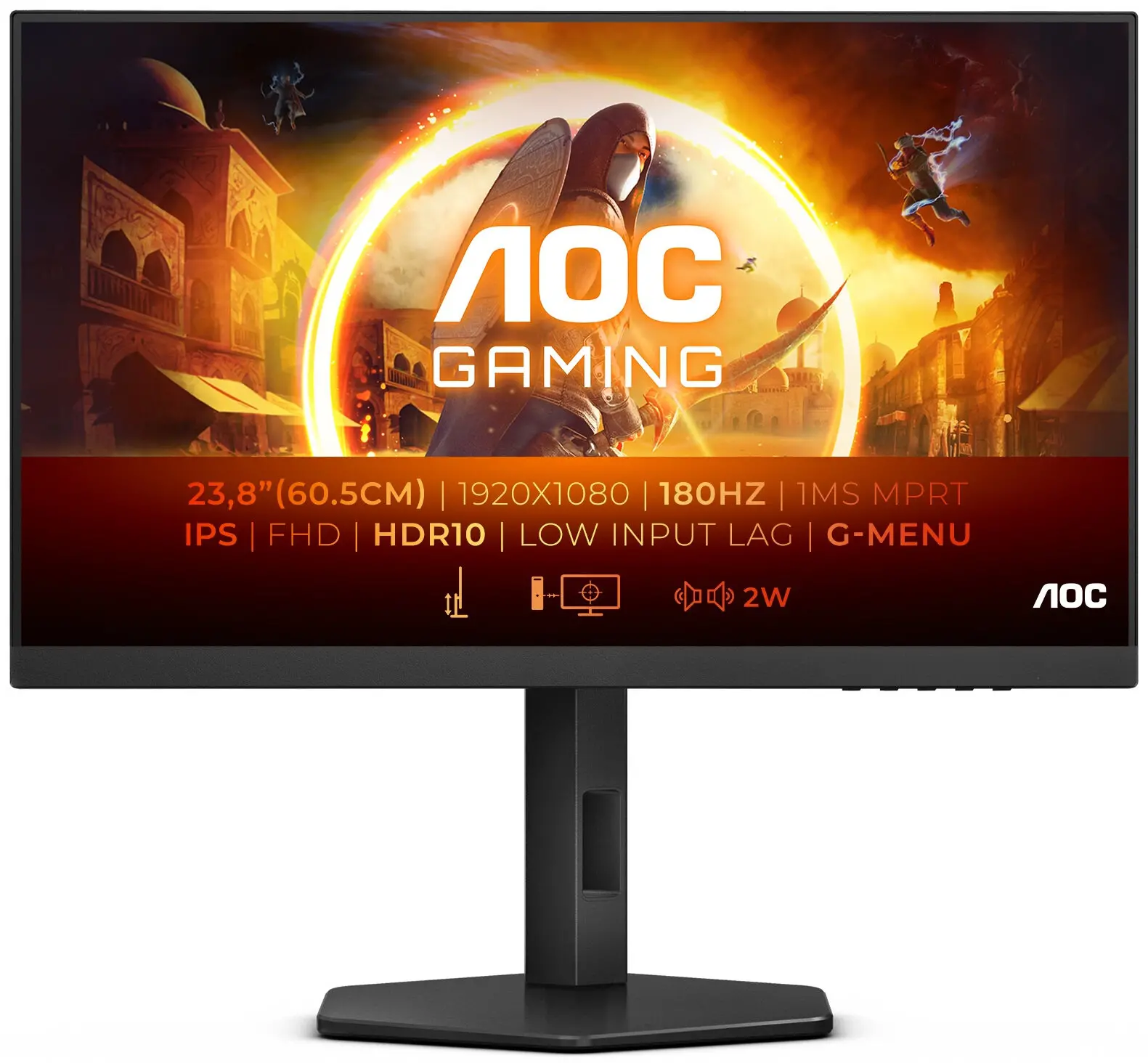 Monitor AOC 24G4X 24" Full HD IPS 180Hz 0,5ms MPRT Gamingowy