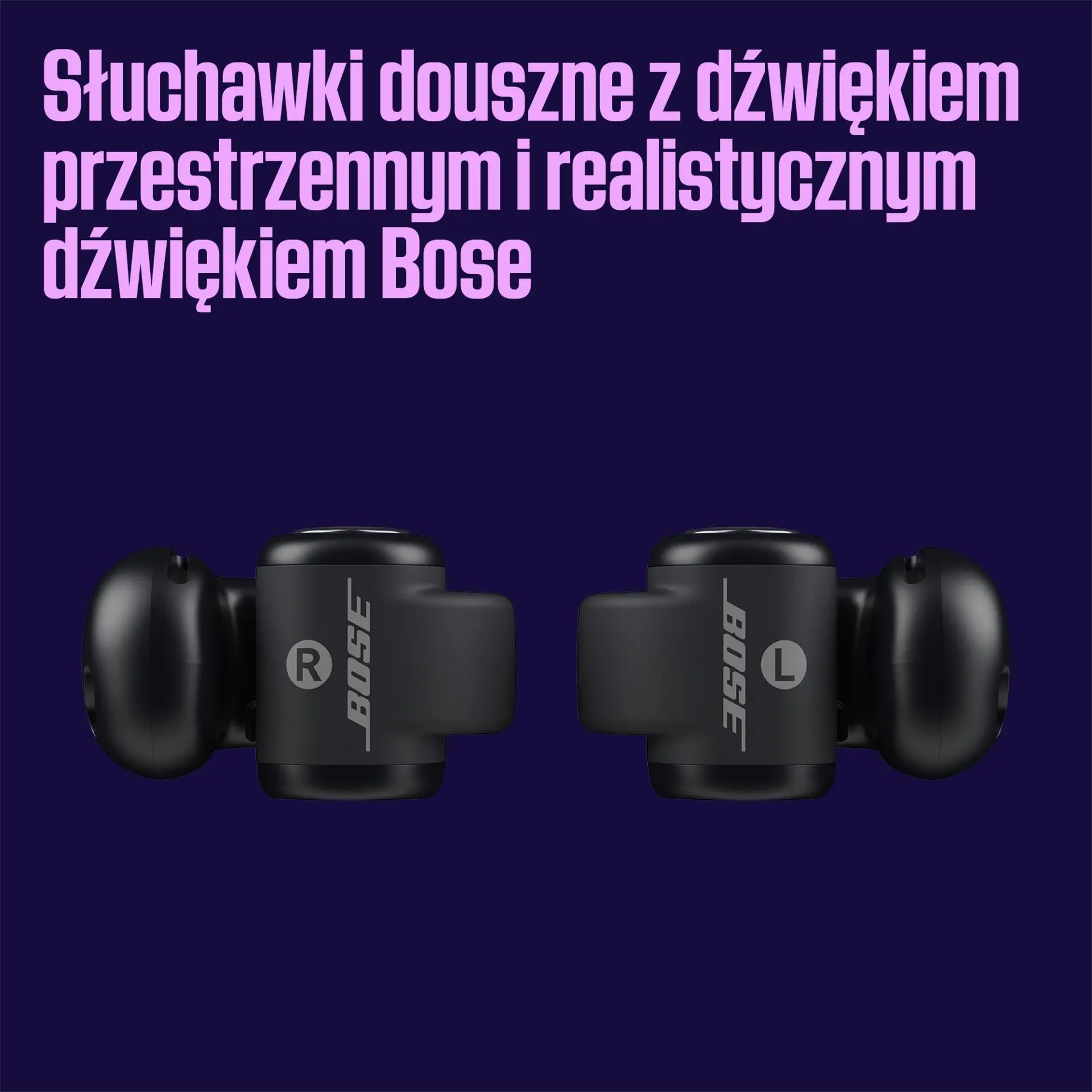 Słuchawki bezprzewodowe Bose Ultra Open o otwartej konstrukcji Douszne Bluetooth 5.3 Czarny
