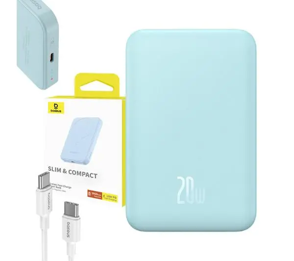 Baseus P10022107313-00 Magnetic Mini 5000mAh 20W Niebieski