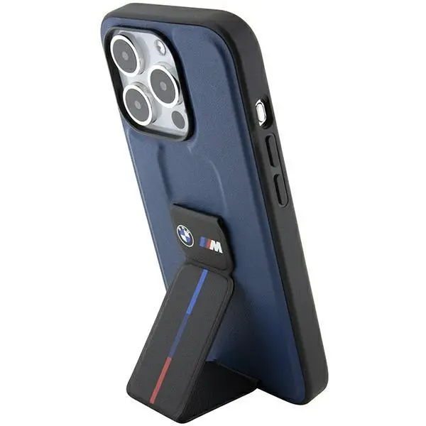 Etui BMW Grip Stand Bicolor BMHCP15LGSPBIV do iPhone 15 Pro Granatowy