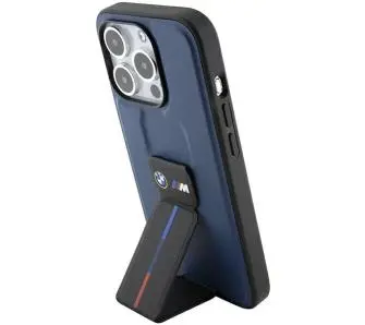 Etui BMW Grip Stand Bicolor BMHCP15LGSPBIV do iPhone 15 Pro Granatowy