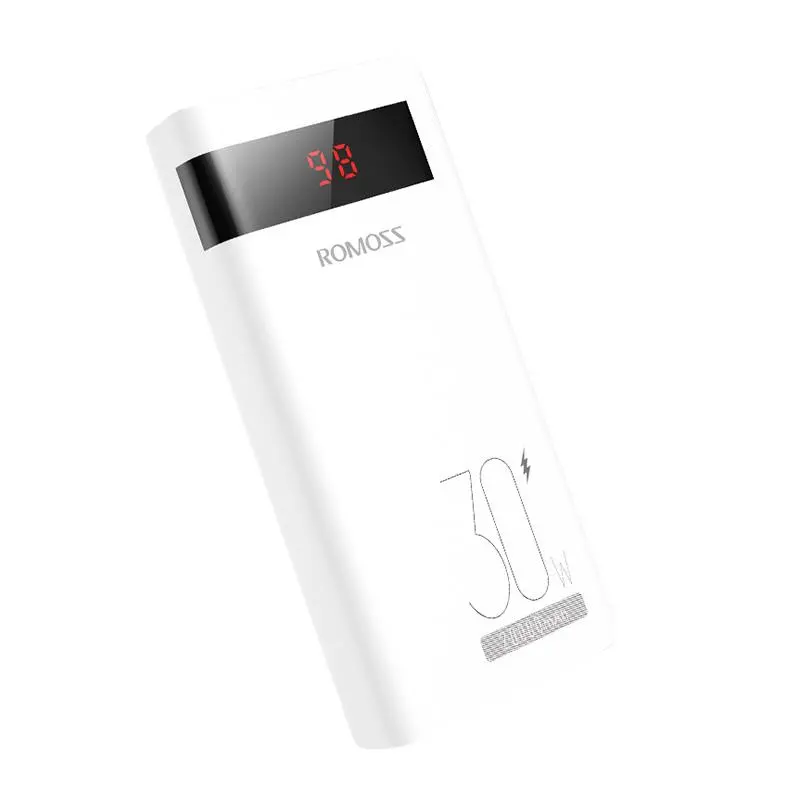 фото Зовнішній акумулятор (павербанк) Romoss Sense 6PS Pro 20000 mAh 30W White