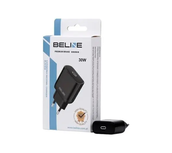 Beline 1x USB-C 30W PD 3.0 GaN Czarny