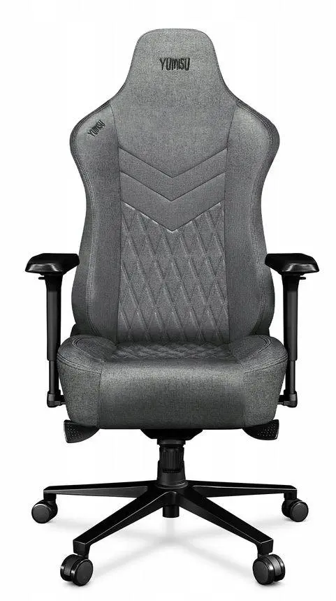 Fotel Yumisu 2053 Magnetic Materiał Biurowy do 150kg Tkanina Jasnoszaro-czarny