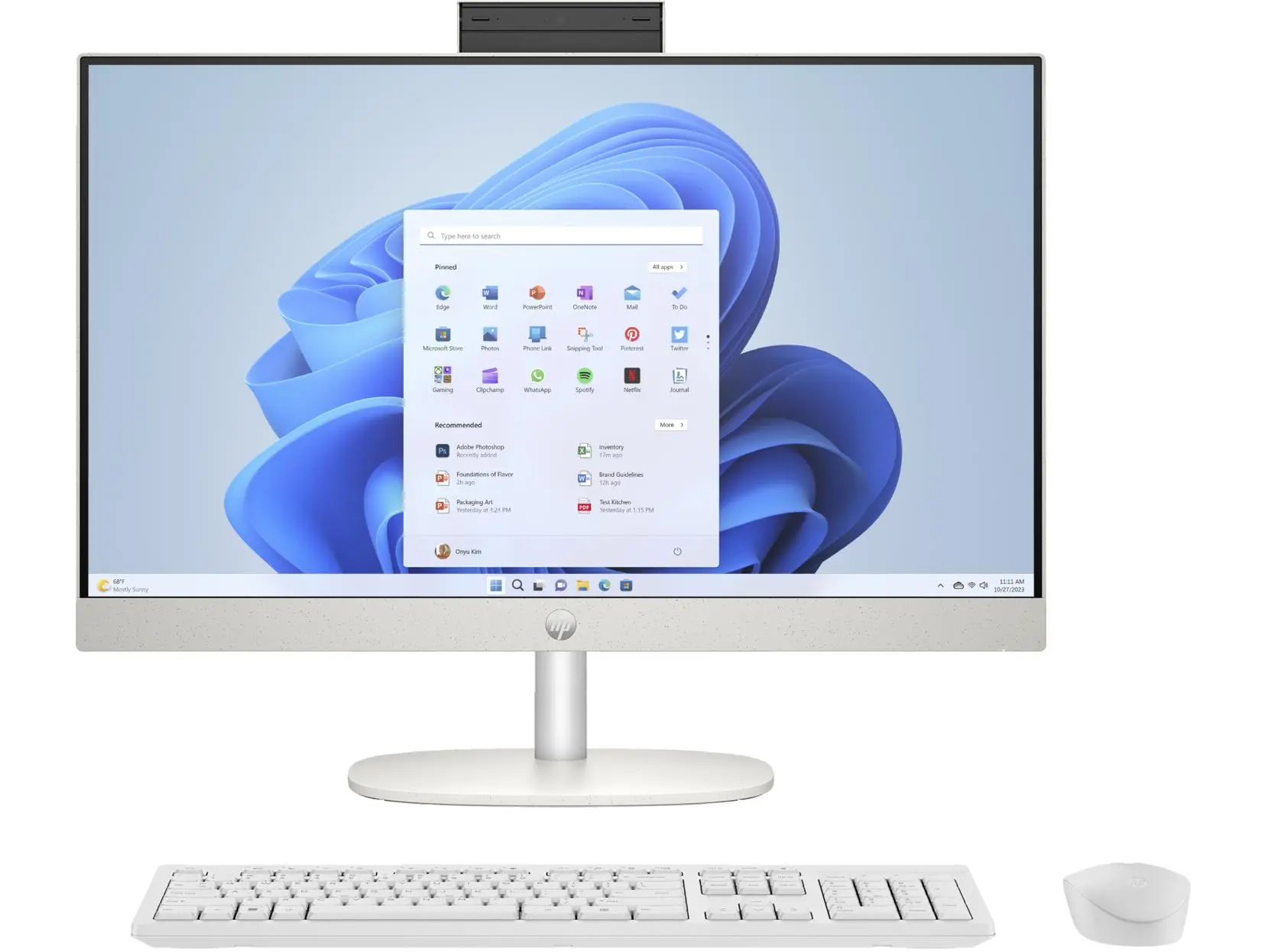 Komputer HP 24-cr0312nw R5 7520U 23,8" 16GB RAM 512GB Dysk SSD Win11 Biały