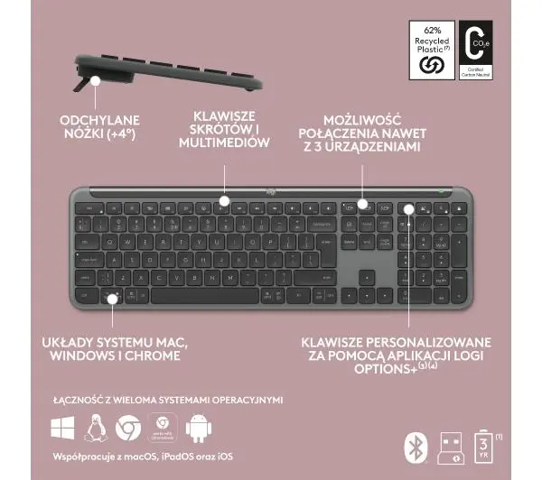Logitech Signature Slim K950 Grafitowy