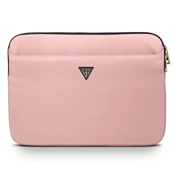 Etui na laptop Guess Nylon Triangle Logo GUCS13NTMLLP 13" Różowy