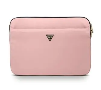 Etui na laptop Guess Nylon Triangle Logo GUCS13NTMLLP 13" Różowy