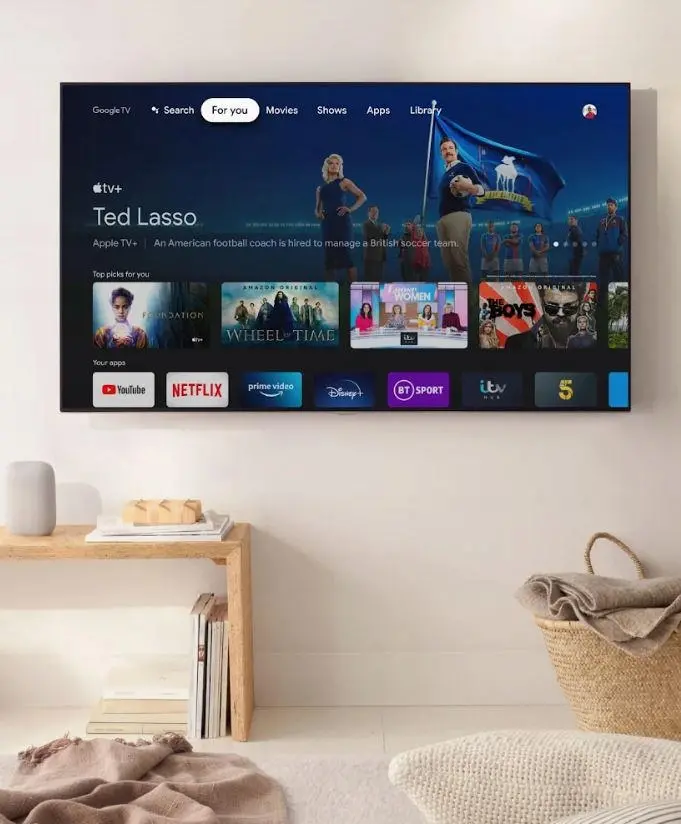 Ⓜ️ 。Chromecast with Google TV 4K 青 Google Chromecast 4.0 4K z Google TV(niebieski