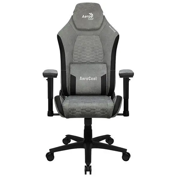 Fotel Aerocool CROWN AeroSuede Gamingowy do 150kg Tkanina Stone Grey