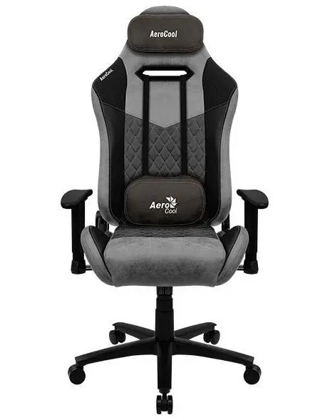 Fotel Aerocool DUKE AeroSuede Gamingowy do 150kg Skóra ECO Tkanina Ash Black