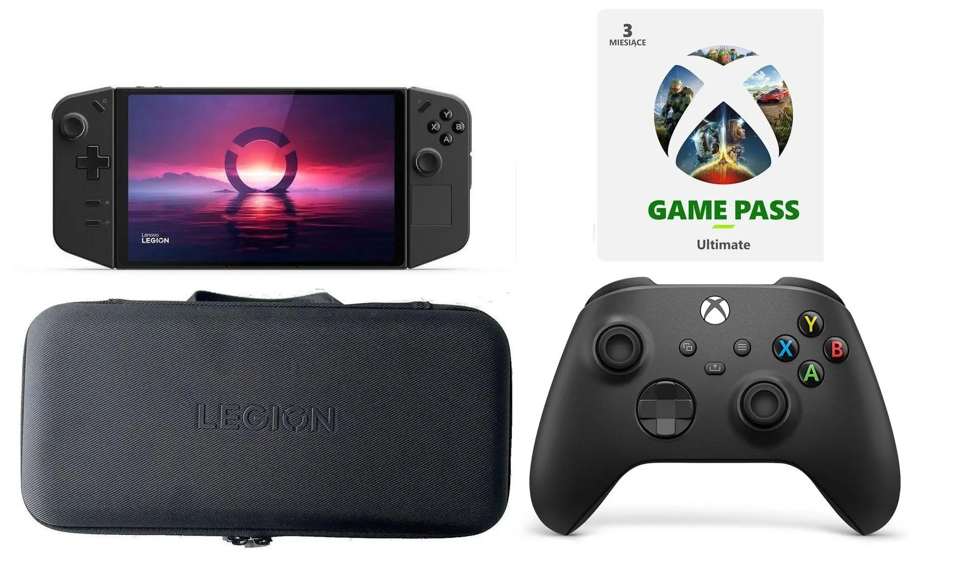 Konsola Lenovo Legion Go AMD Ryzen Z1 Extreme 8,8” FHD IPS Win11 Home GP Ultimate 3 m-ce + etui + pad Xbox Series czarny