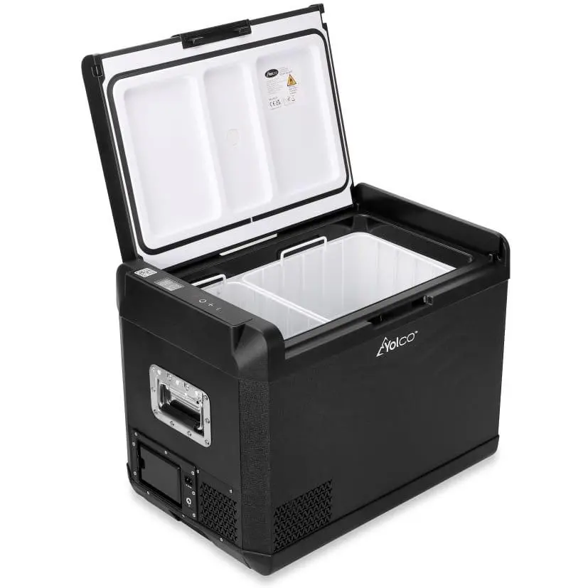 Lodówka Yolco GCX47 47l Gniazdo akumulatora Funkcja antyskroplinowa Aplikacja Bluetooth Czarny